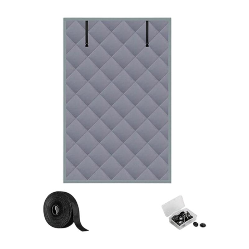 

Thermal Oxford Fabric Curtain Set Rolled Up Design Includes Fasteners Nails For Window Insulation Winter and Summer Use 26 by 38in