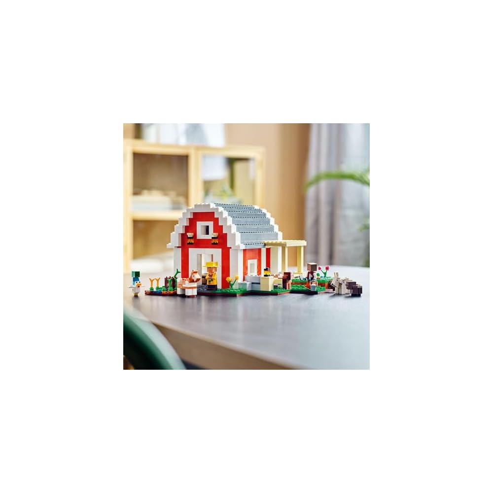 LEGO Minecraft Red Barn 21187 Building Blocks Toy for Kids Age 9 and Up