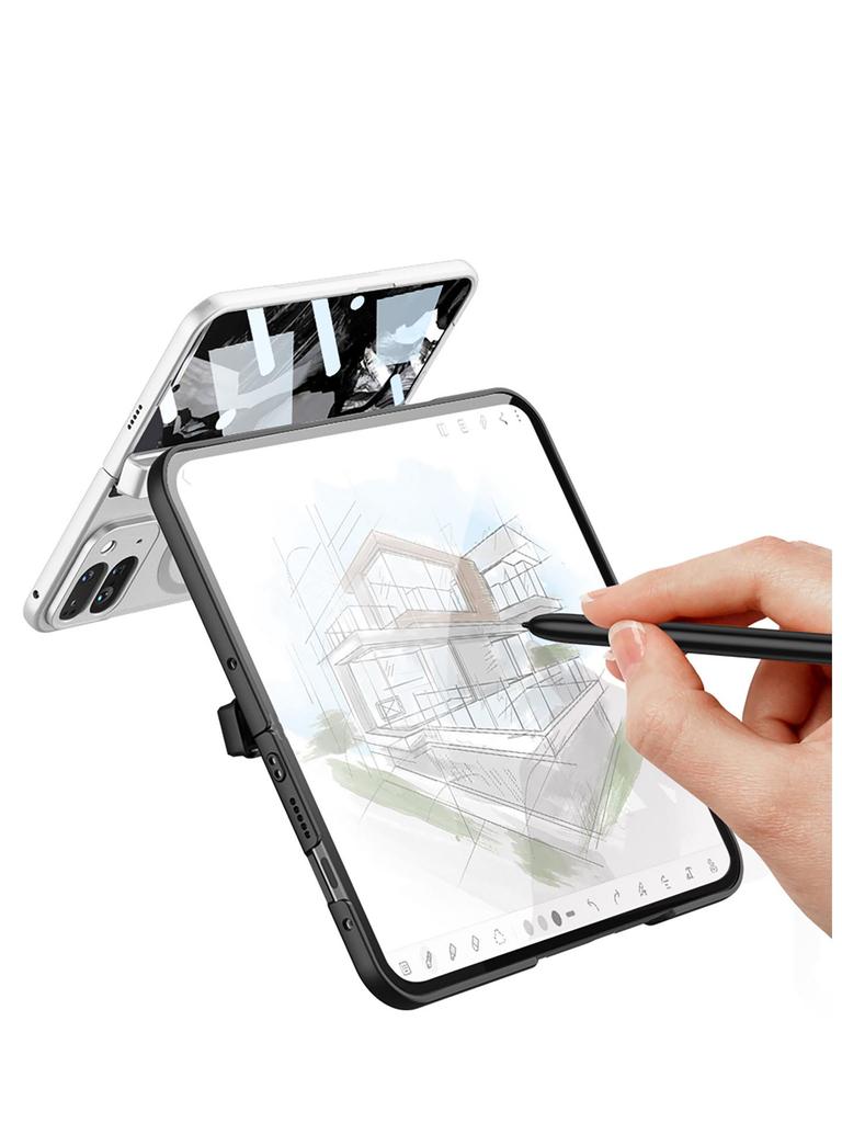 Magnetic Frosted Hard Case for Google Fold2 with Wireless Charging & Anti-Fall Protection