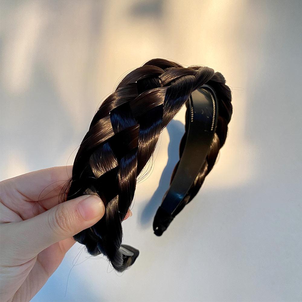 High Cranial Top Artifact Korean Style Headwear Wig Headband Wide Hair Hoop Female Hairbands