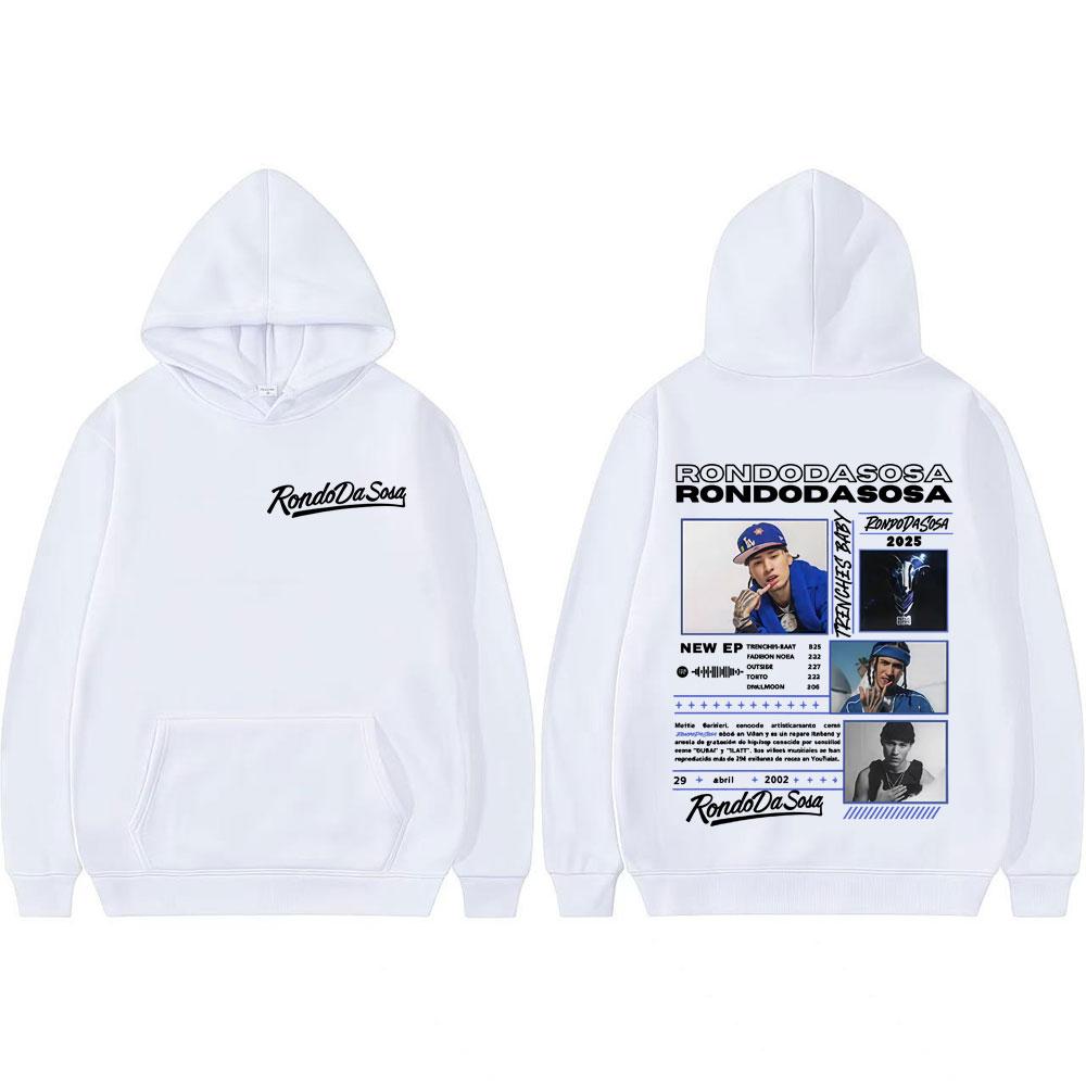

Rapper Rondoda Sosa Trenches Baby Tour 2025 Double Sided Merch Hoodie Men Clothing Pullover Unisex Vintage Sweatshirt Streetwear S