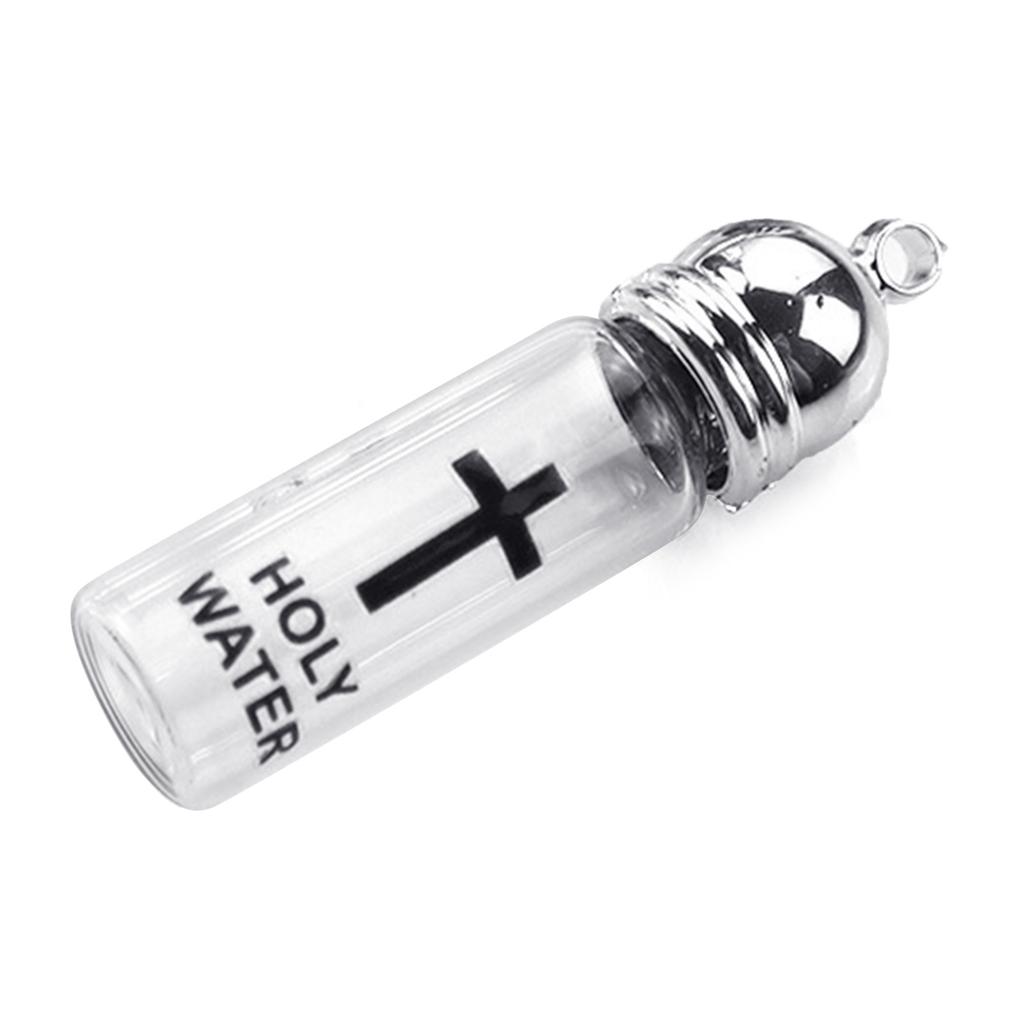 Elegant Holy Water Bottle Glass Holy Water Container Featuring Silver/Gold Color Lid For Spiritual Rituals Collectors
