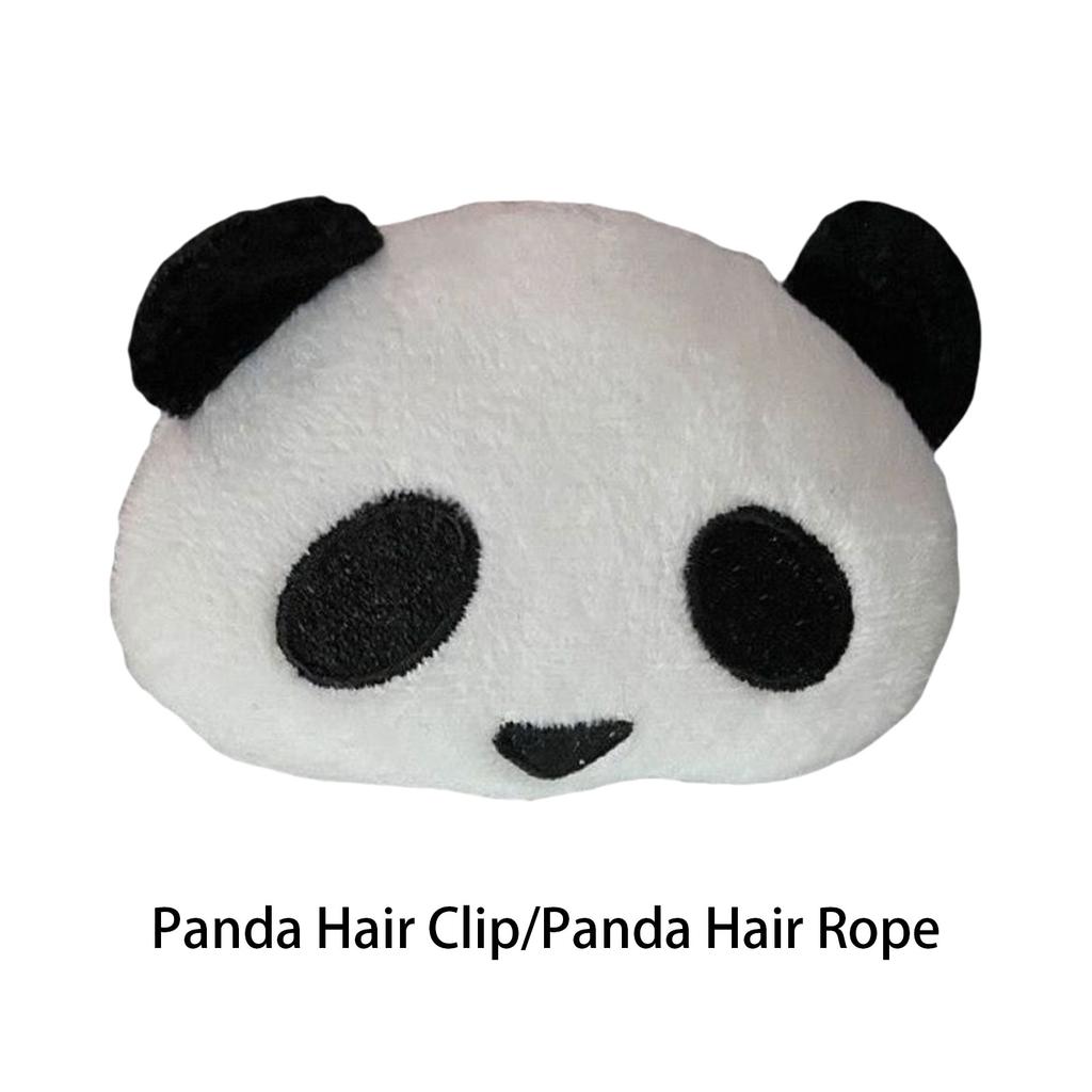 Lovely Panda Hair Clip Plush Kids Hair Pin Make Up Hairpin Multipurpose Hairclip Hair Accessories with Brooch