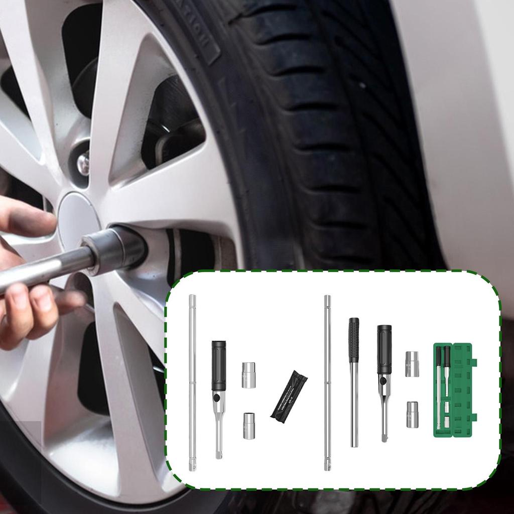 Lug Wrench, Portable Lug Nut Removal Tool, Wheel Nut Wrench Set, Motorcycle Tire Wrench for Automobile Car