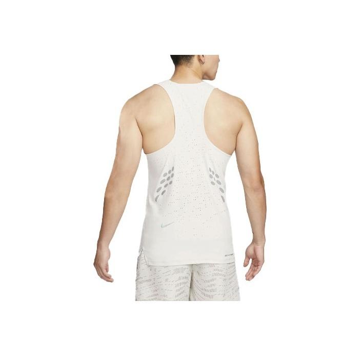 Nike Run Division Pinnacle Breathable Quick-Drying Solid Running Tank Top Men Tops White DM4776-072
