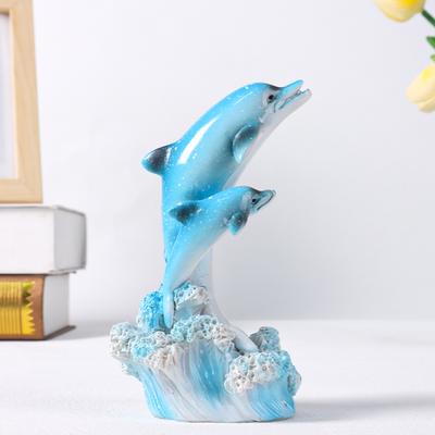 Delfinfamilie Harzstatue Dekorative Handwerkskunst für Zuhause, Schlafzimmer, Wohnzimmer, Arbeitszimmer oder Eingangstischdekor