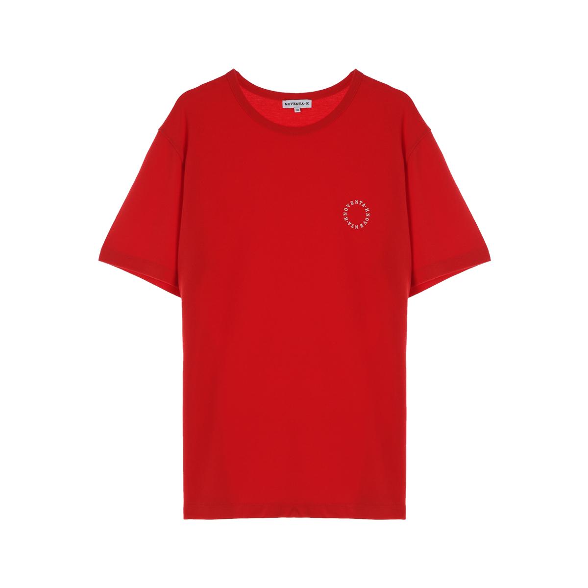 Nobenta K Round Pique Short Sleeve T-Shirt Cardinal Red 50 Size