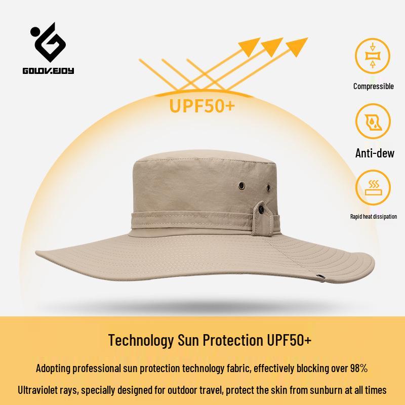 Cappello da Pesca da Uomo ad Asciugatura Rapida con Protezione UV per Esterno