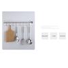 Crochets muraux amovibles en acier inoxydable pour cuisine, porte-serviettes et ustensiles