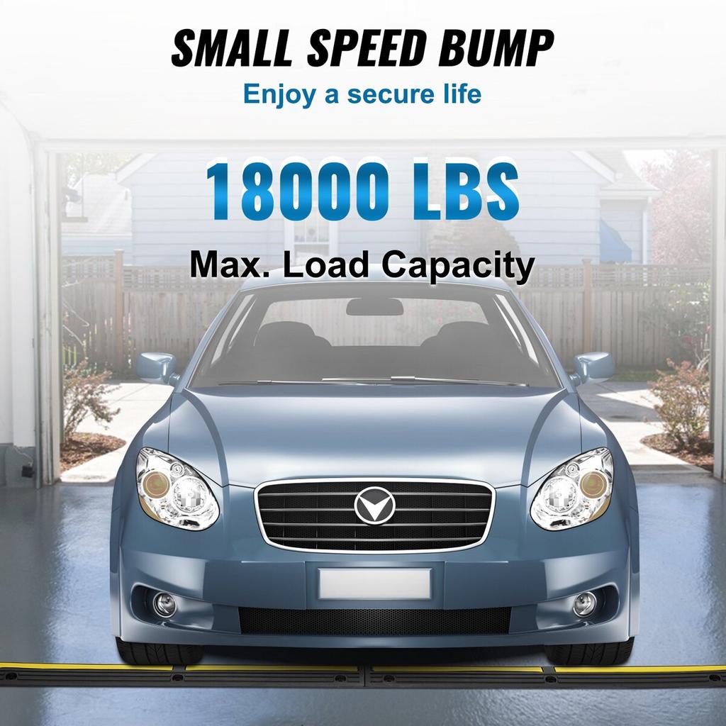 3.28 ft Cable Protector Ramp, 4 Pack of 1 Channel, 18000 lbs/axle Capacity Heavy Duty Rubber Speed Bumps, Floor Cord Cable Protector Wire Cover, for