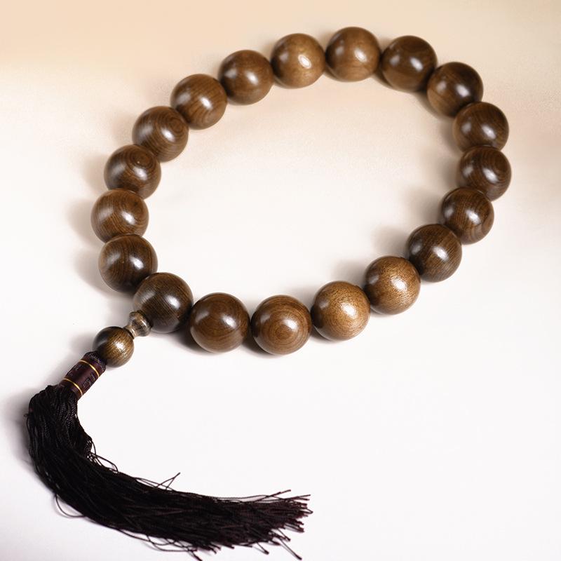 Sichuan Golden Silk Nanmu Ebony Bracelet - Intricate Wenwan Ornament with Perfect Style