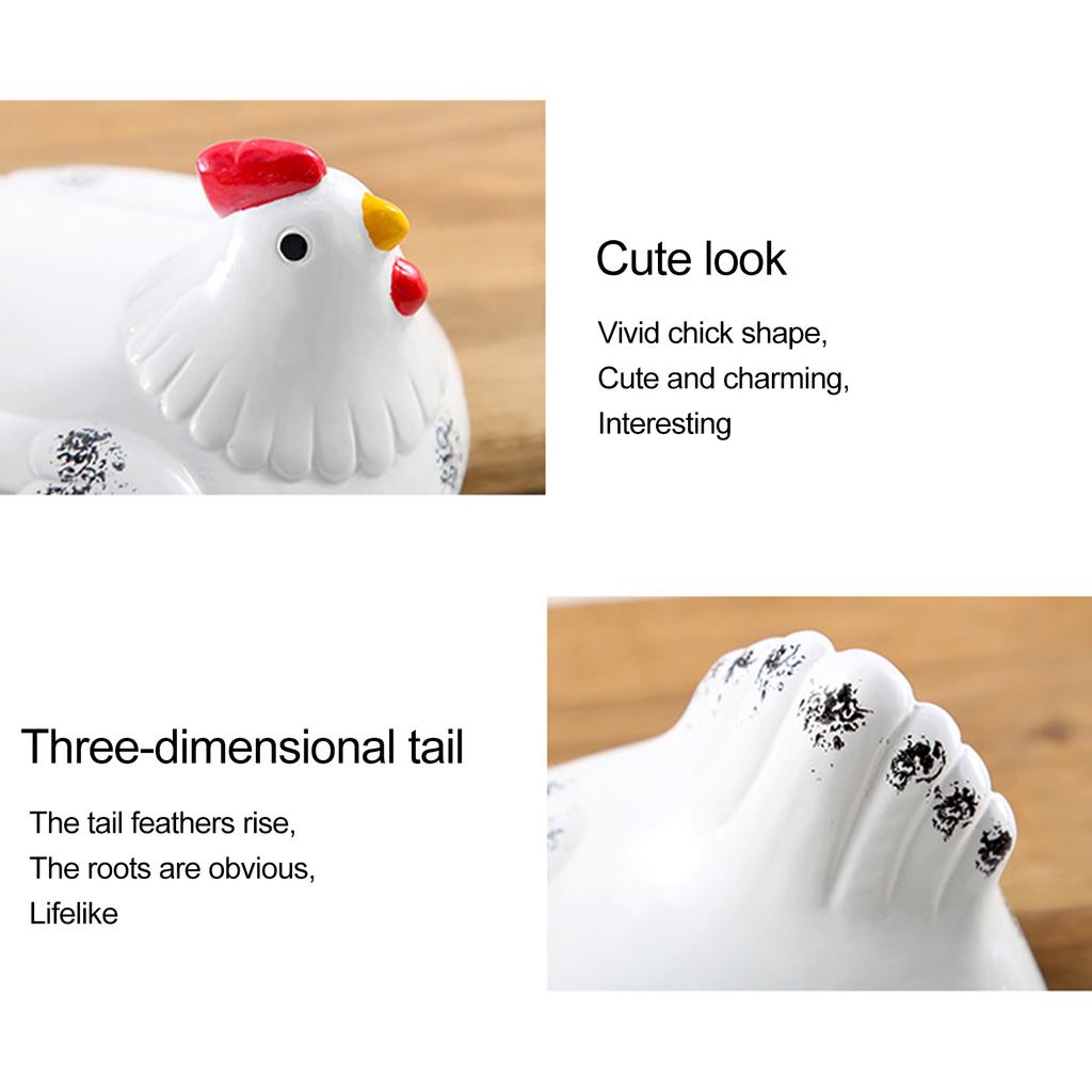 Egg Storage Basket Ceramic Iron Vivid Chick Shape Kitchen Egg Storage Basket Blue 19 x 16 x 10cm