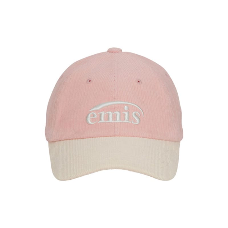 

EMIS CORDUROY TWO-TONE BALL CAP-LIGHT PINK LIGHT PINK