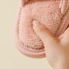 Women Fleece Lined Slippers Warm Indoor House Shoes Non Slip EVA Sole Couple Home Comfortable Winter Cotton Shoes