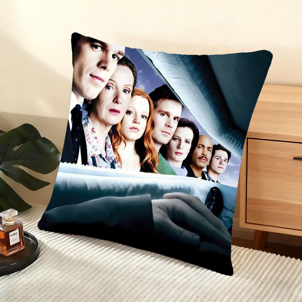 Cushion Cover Silky Short Plush Home Sofa Cushion Cover - Invisible Zipper Home Decoration Six Feet Under TV Series