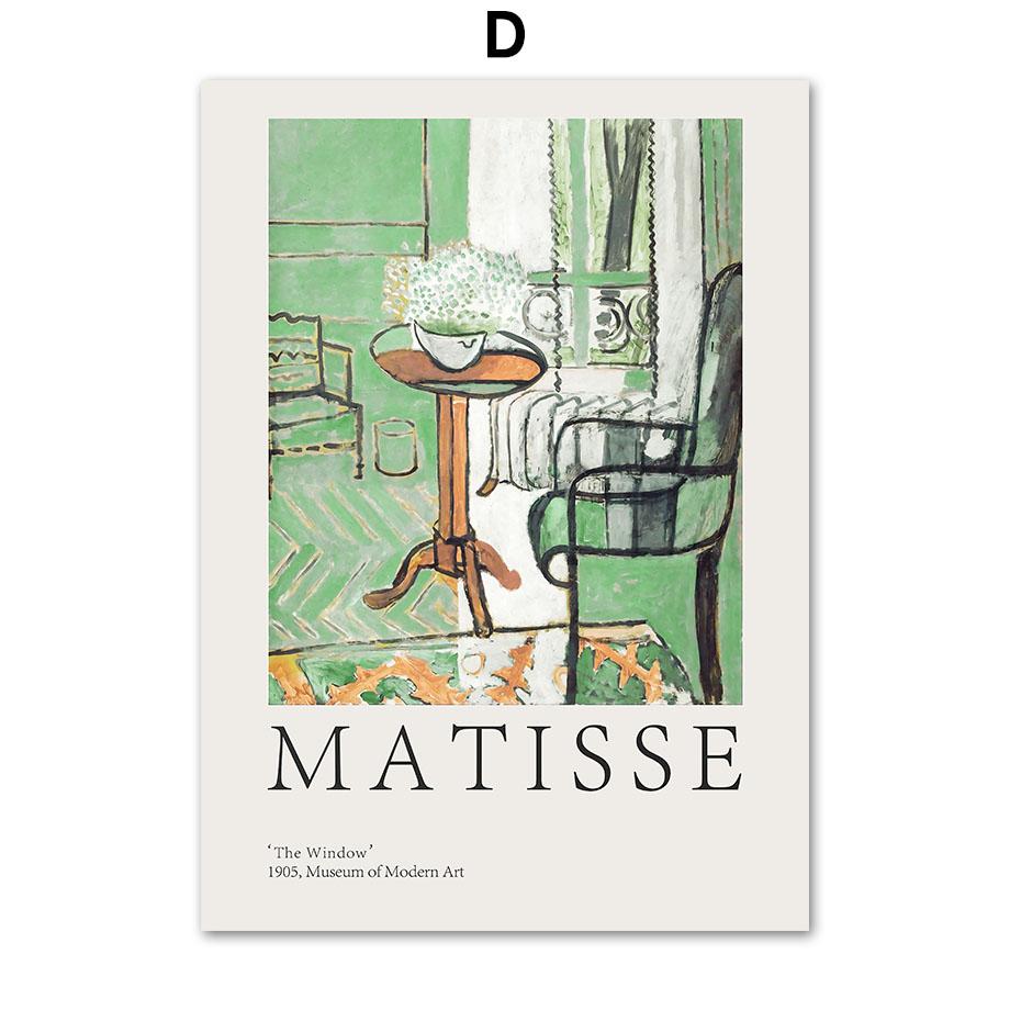 Matisse Bauhaus Zielony Blok Kolorów Linie Nowoczesna Sztuka Ścienna Plakaty Grafiki Obraz na Płótnie Abstrakcyjne Obrazy Salon Dekoracja Domu