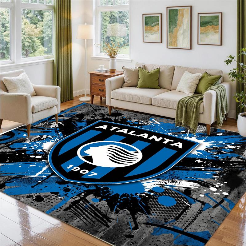 Atalanta FC Design Crystal Velvet Rug Soft Decorative Mat for Bedroom Entrance