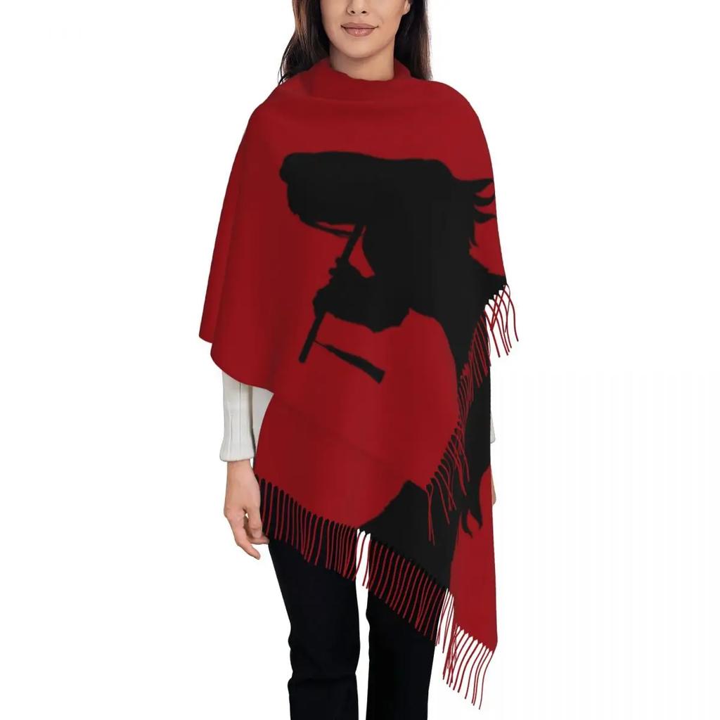 Custom Gusu Lan Sect The Untamed Tassel Scarf Women Soft Mo Dao Zu Shi Wei Wuxian Shawl Wrap Lady Winter Fall Scarves