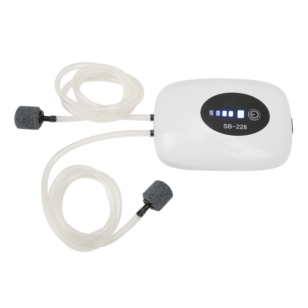 Oxygen Pump with Usb Cable Rechargeable Portable Mute Air Pump for Fish Tank Outdoor Fishing