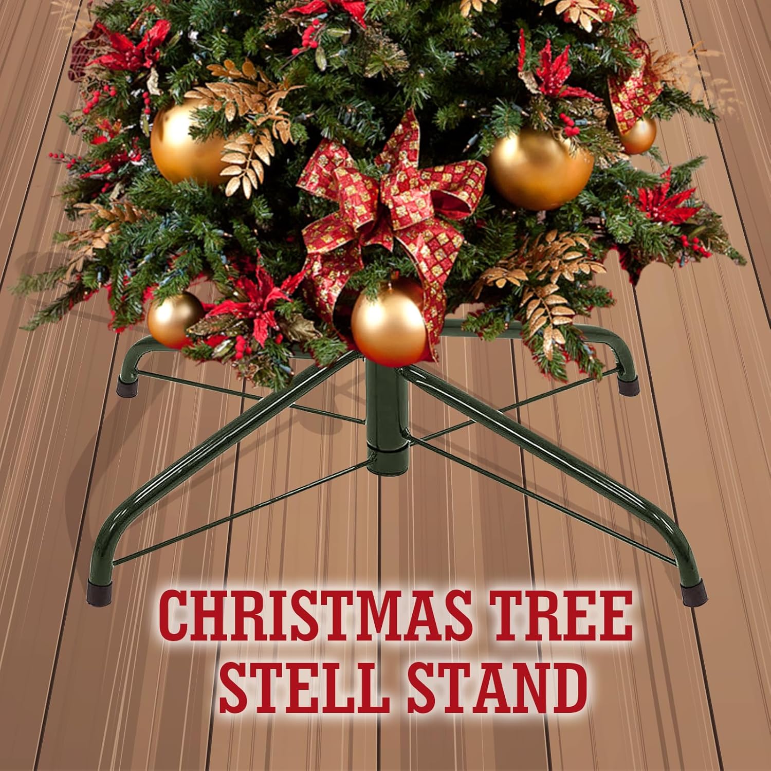 

Replacement Christmas Tree Stand, Folding for 3-6 Ft Artificial Trees, Fits 0.5-1.25 Inch Poles 0.6M