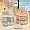 Creative Cartoon Transparent Pen Holder - Stylish Desk Stand for Office & Students