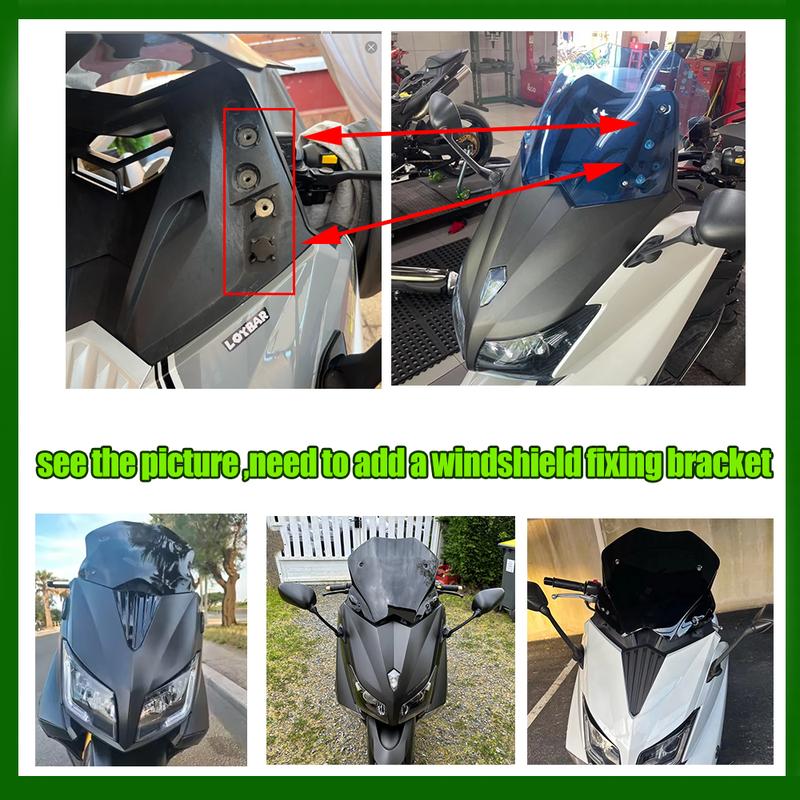 Fit For YAMAHA 2012 - 2016 TMAX 530 TMAX530 Accessories Motorcyle Windscreen Windshield T-MAX 530 2013 2014 2015 XP530