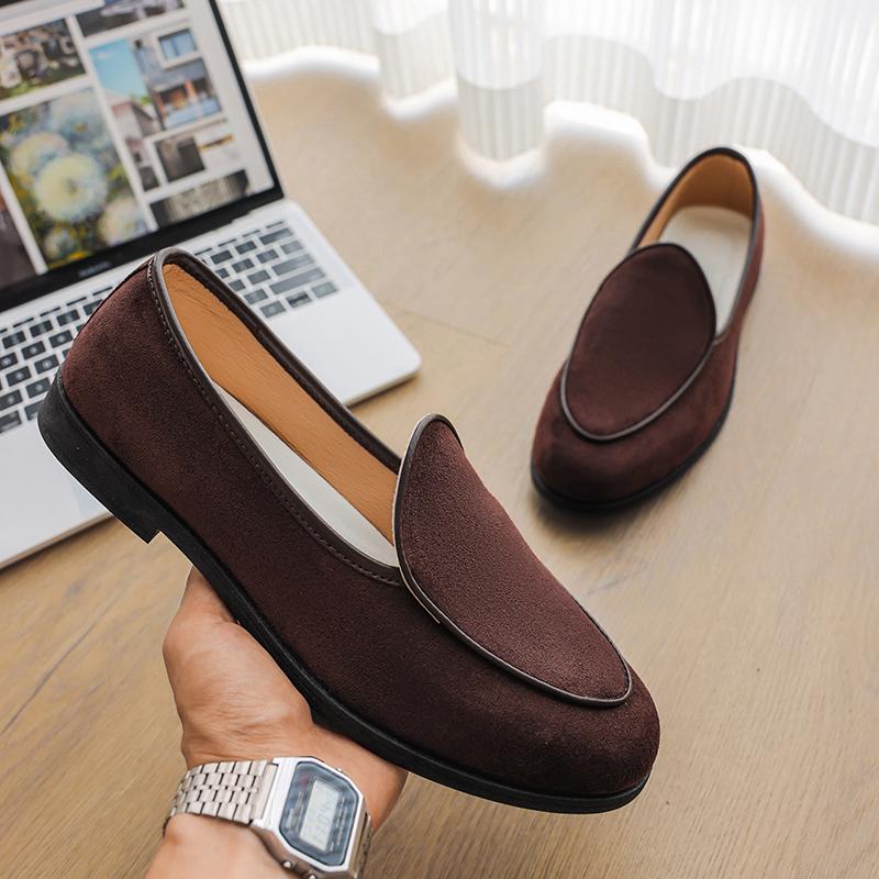 Fashion Slip-On Walking Shoes New Men Casual Sneakers Men's Breathable Loafers Non-Slip Comfortable Driving Shoes Mens Slip on Flats