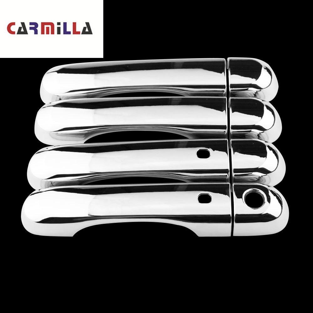

ABS Chrome Car Door Handle Cover Fit for Jeep Renegade 2015 - Outer Door Handles Protection Trim Sticker Accessories Smart Key Style
