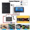 220V/6000W Inverter Solar Panel Solar Power System Battery Charger Complete Controller Home Grid Camp Phone