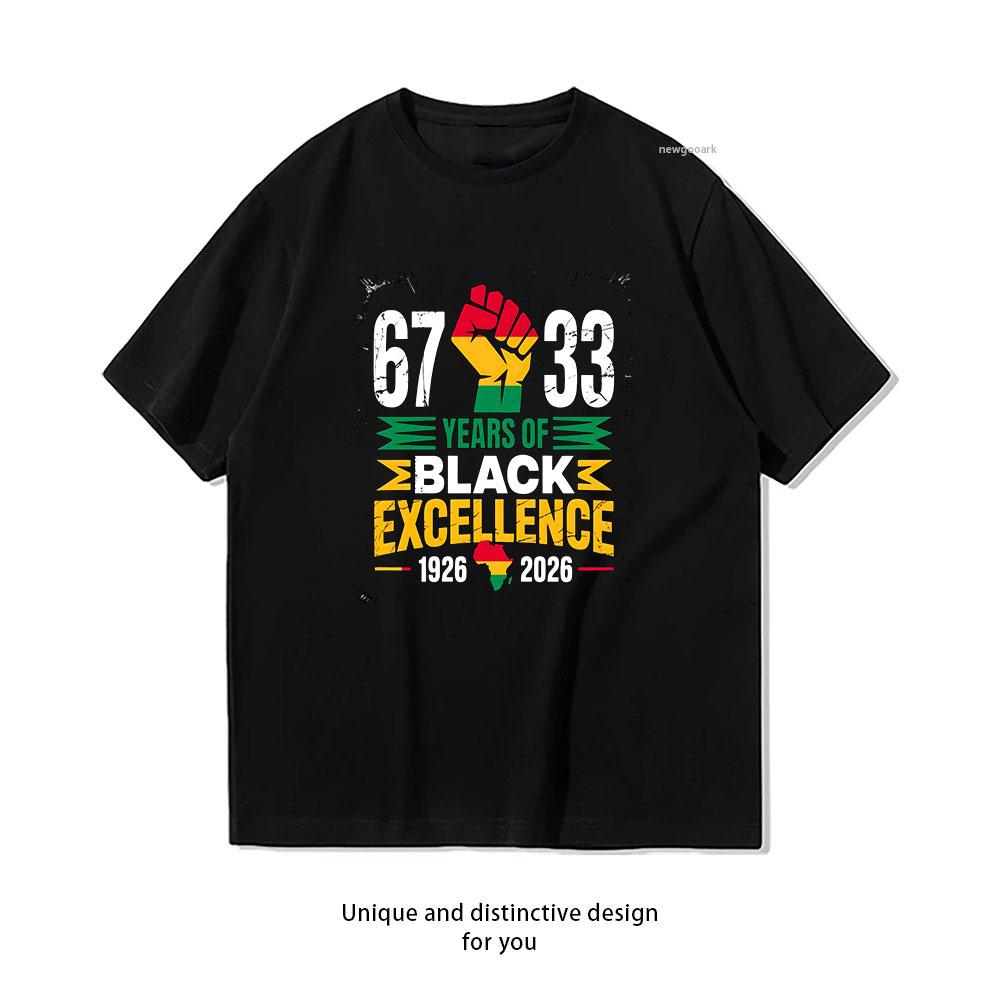 Black Excellence 19262026 Pride Shirt Women Unisex Casual cotton graphic t shirts Adult fashion streetwear outdoors S