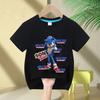 Summer Cartoon Tops Cotton Tees Clothing Daily Fashion Streetwear Movie Sonic The Hedgehog Summer Kid's Print T-Shirt
