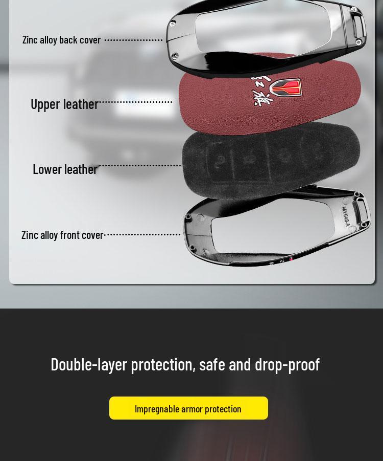 Premium Key Cover for 2025 Hongqi H5/HS5, Tiangong 08, H6/H9, Men's EQM5, and HS3 Models