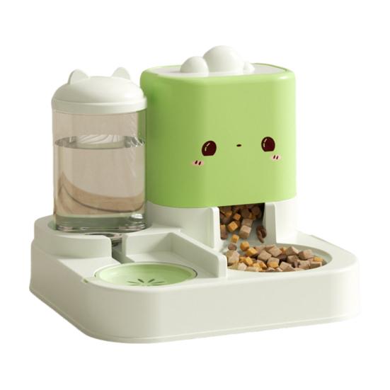2-In-1 Automatic Cat Food Feeder Water Dispenser Multi-purpose Indoor Small Cats Dogs Puppies Food Water Feeding Bowl Pet Supplies