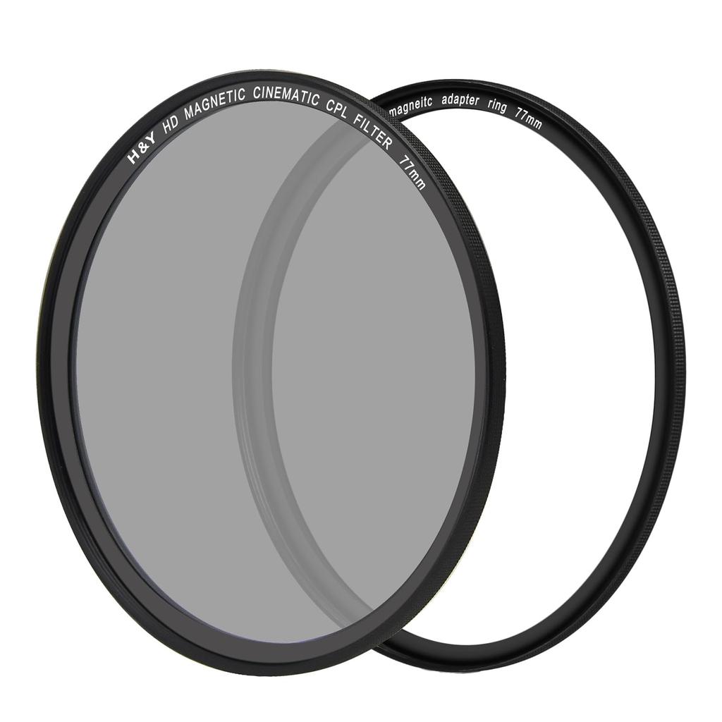 Soft Filter 77mm Magnetic HD Cinematic CPL Filter Kit with Magnetic CPL and White Pro Thin and H&Y 1/4" Mist, Frame, Anti-Static, Anti-Stain,