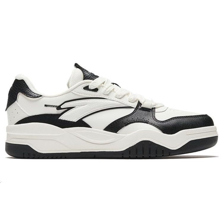 Anta Wave Shoes Shock Absorption Low Top Sneakers Women Sneakers Black White 922348003-2