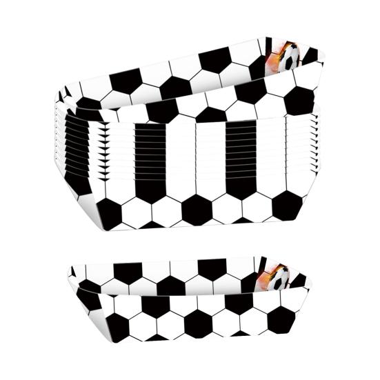 12Pcs Paper Snack Box Fried Chicken Popcorn for French Fries Snacks Football Theme 12pcs A