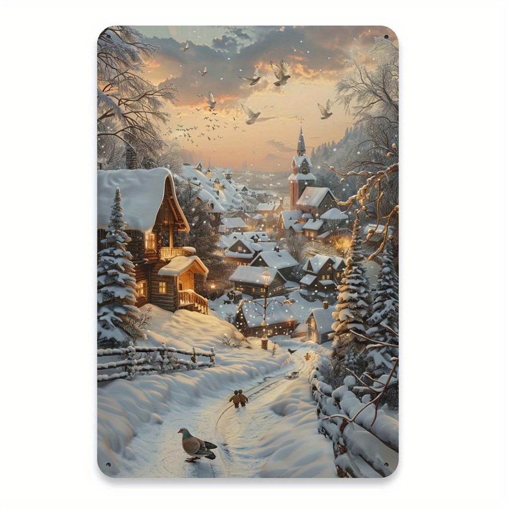 2D Decorative Iron Metal Tin Sign with Classic Pattern and Protective Surface Coating Ideal for Home or Business Decor