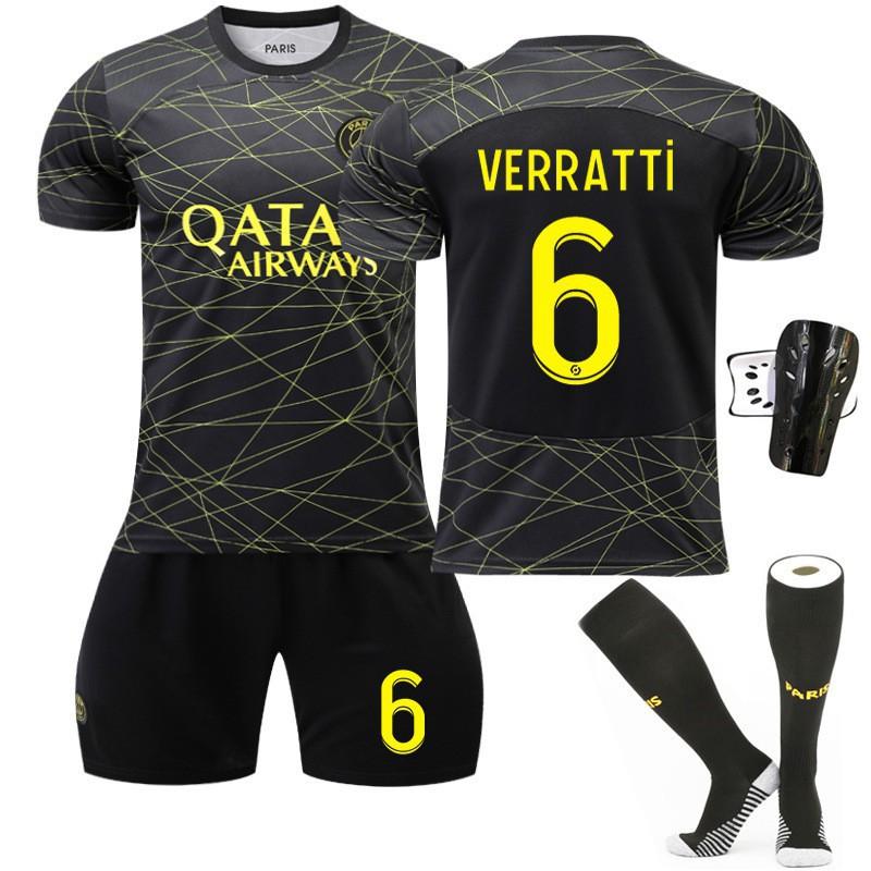 22-23 Paris Three-away Football Jersey No. 30 10 Neymar 7 Mbabpe Black Gold Line