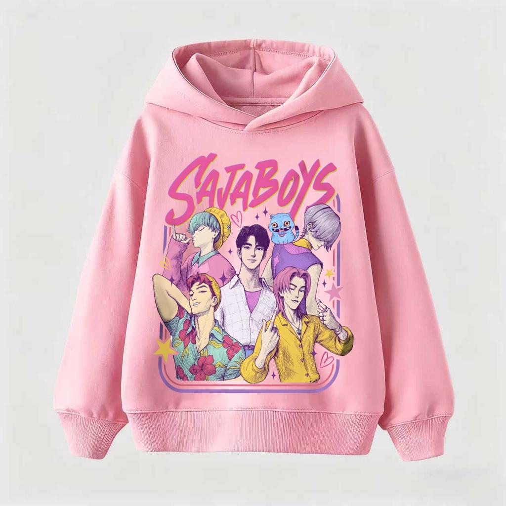 KPop Dämonenjäger Huntrix Kapuzenpullover Kinder Kapuzensweatshirt Baby Mädchen Pullover Kapuzenpullover Jungen Mode Kinderbekleidung