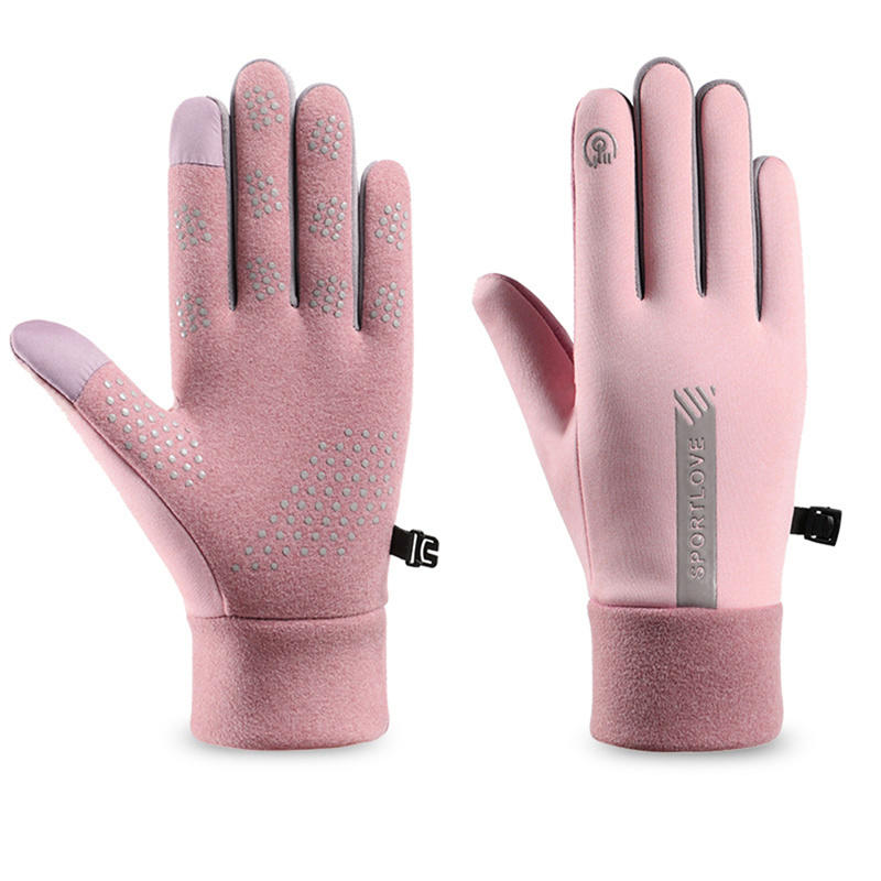 Winter Gloves For Men And Women With Fleece Windproof Warm Touch Screen Anti Slip Outdoor Sports Cycling Gloves