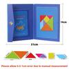 Wooden Magnetic Tangram Puzzle Book Portable 31x19cm Montessori Kids Educational Shape Matching Learning Intelligence Toy