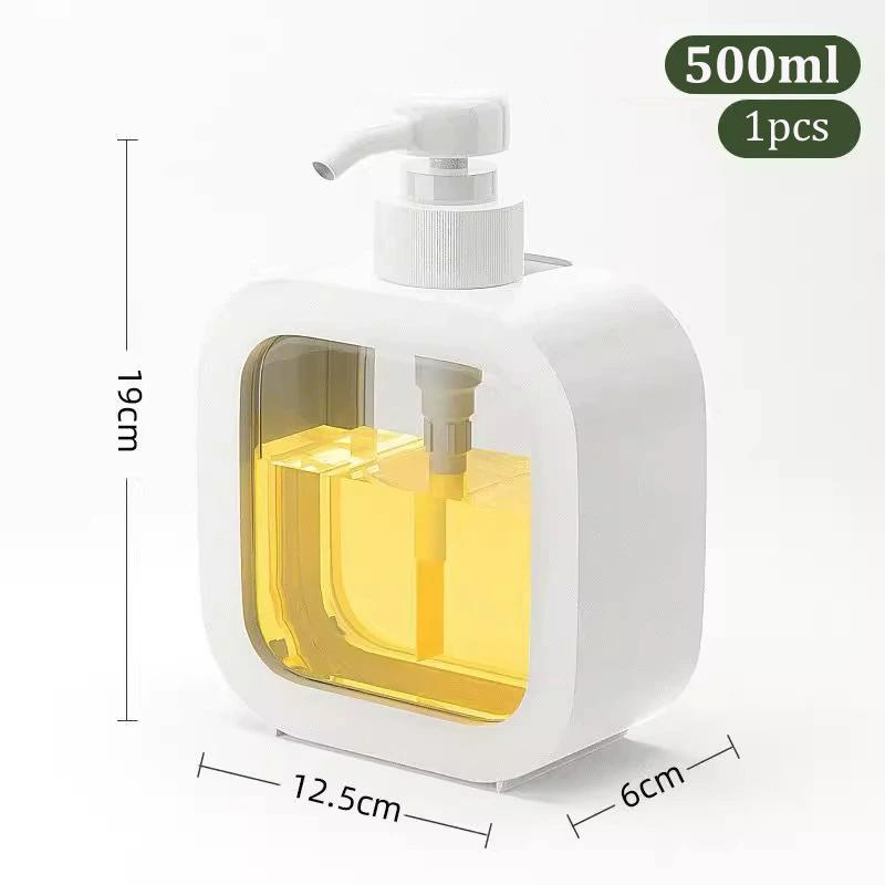 Bathroom Soap Dispenser 300/500ml Transparent Dispensing Bottle Refillable Lotion Portable Travel Dispenser Bath Pump Bottle