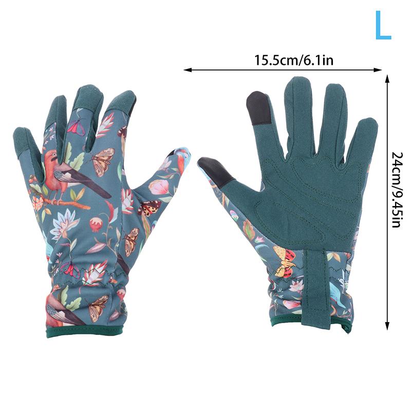 

Садовые перчатки для женщин, дышащие кожаные садовые перчатки с захватом, устойчивые к проколам и колючкам, рабочие перчатки L