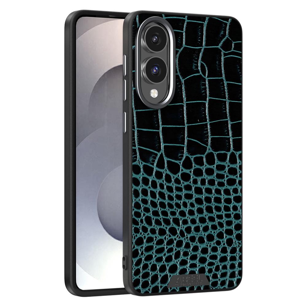 

ABEEL Чехол для Samsung Galaxy S25 Edge, совместимый с MagSafe, текстура крокодила, микро-тиснение, задняя крышка Green