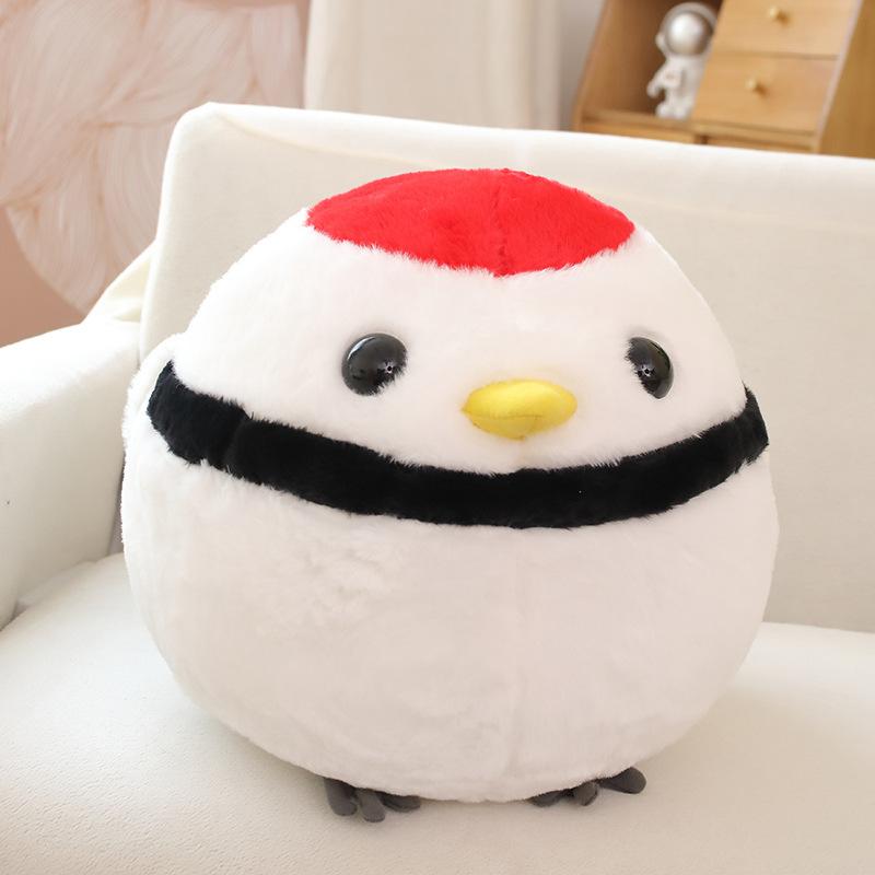 Cute Round Ball Red-crowned Crane Doll Plush Toy Cute Eagle Doll Boy and Girl Gift Rag Doll