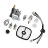 Lawn Mower Carburetor Spark Plug Filter Set Aluminum High Reliability Carburetor Replacement for PE200 PE201 PPF210