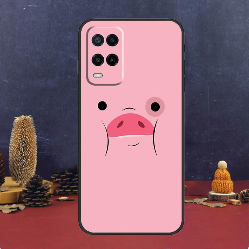 Cartoon Pig Case For Oppo A60 A80 A40 A6 A5 Pro A15 A16 A17 A57 A94 A74 A54 A76 A96 A18 A38 A58 A78 A98