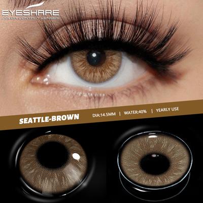 1 Pair Soft Makeup Beauty Contact Lenses Yearly Green Eye Color Lenses