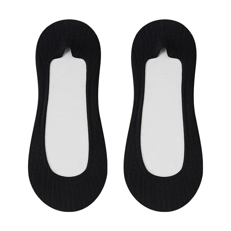 Female Spring and Summer Thin Style No Trace No Drop with Non Slip Silicone Invisible Ice Silk Boat Socks