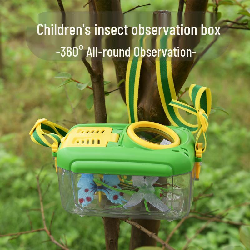Kids' Outdoor Adventure Insect Exploration Set with Observation Box, Net, and Scoop